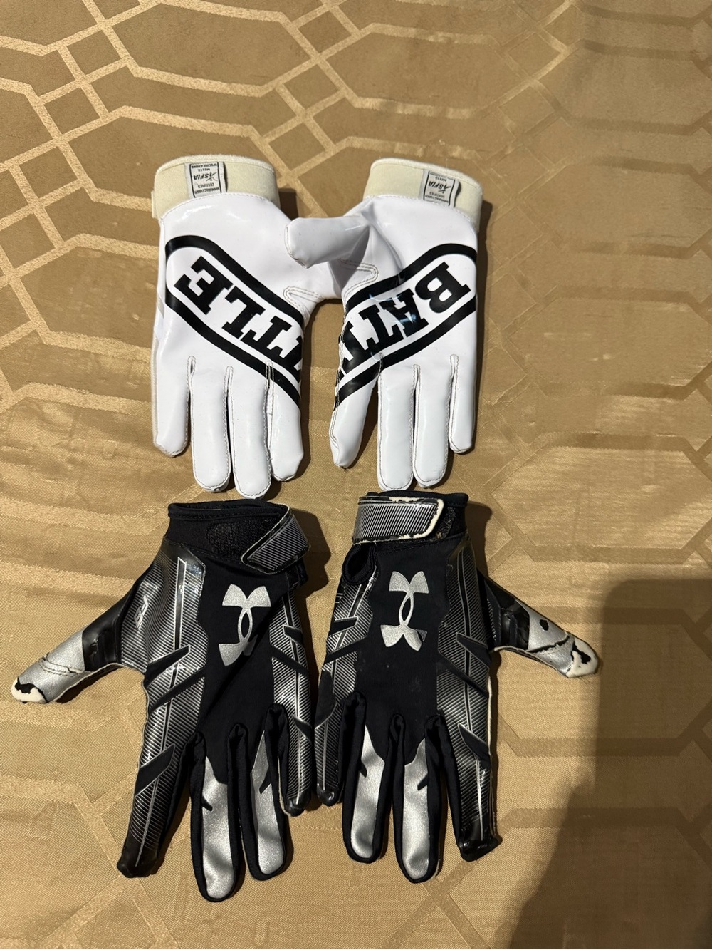 Battle and Under Armour Football Receiver Gloves